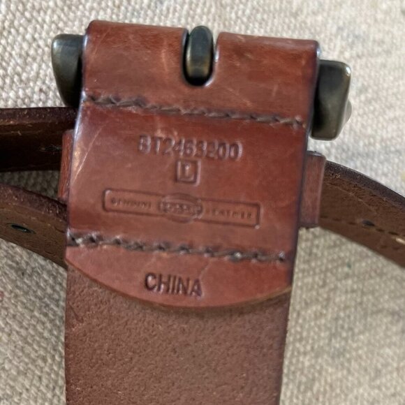 Fossil Woman's Leather Studded Boho Bohemian Festival Belt Sz LR - Picture 5 of 9